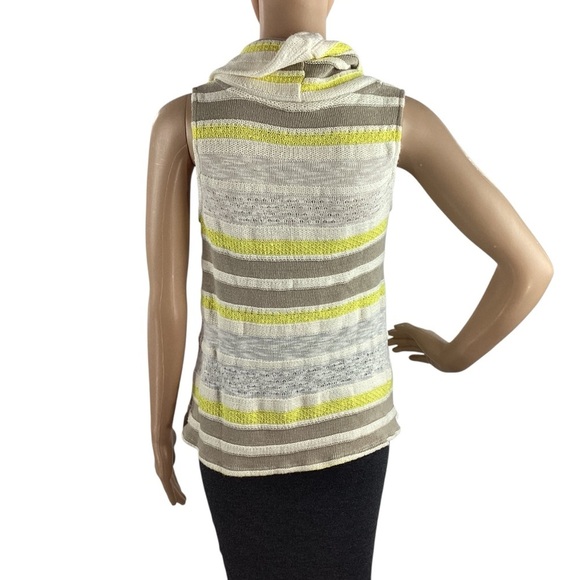 Dolan Left Coast Striped Sleeveless Knit Cowl Neck Top Small - Picture 5 of 7